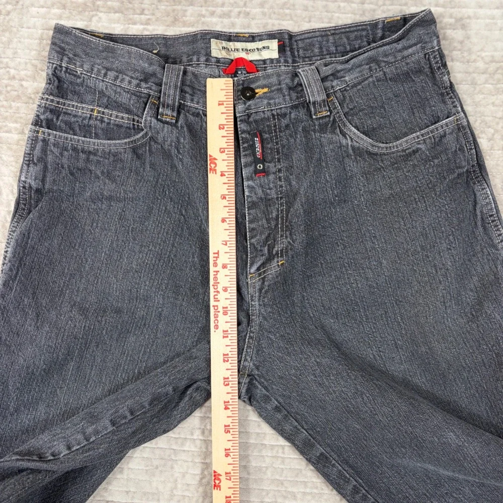 Willie Esco Duns Mens Carpenter Jeans Gray Denim Wide Leg Streetwear W36 L32